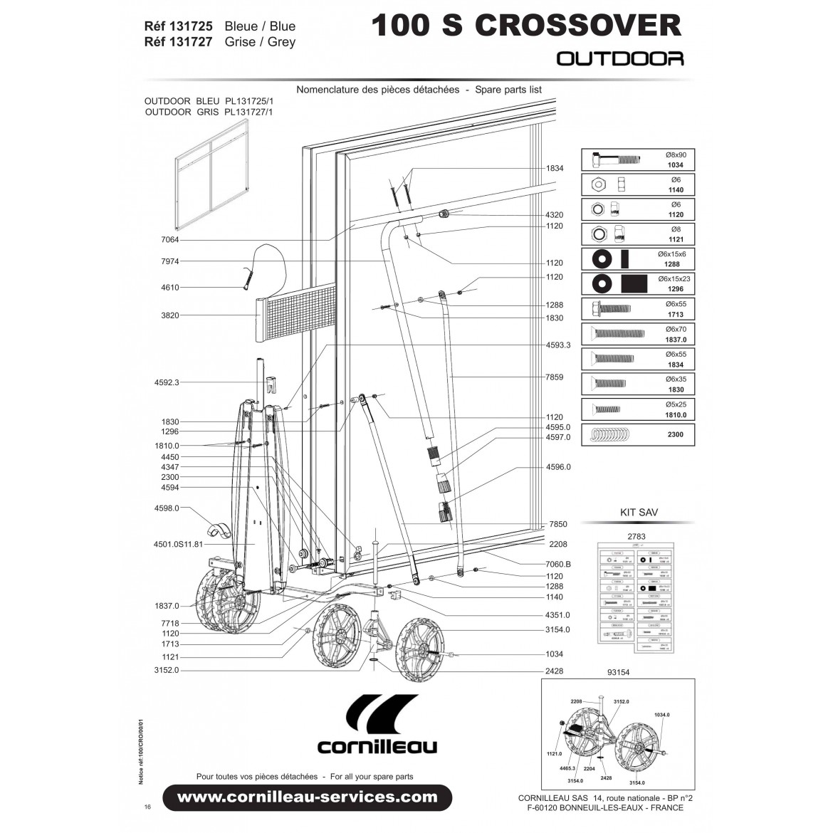 TABLE 100 S CROSSOVER OUTDOOR GRISE