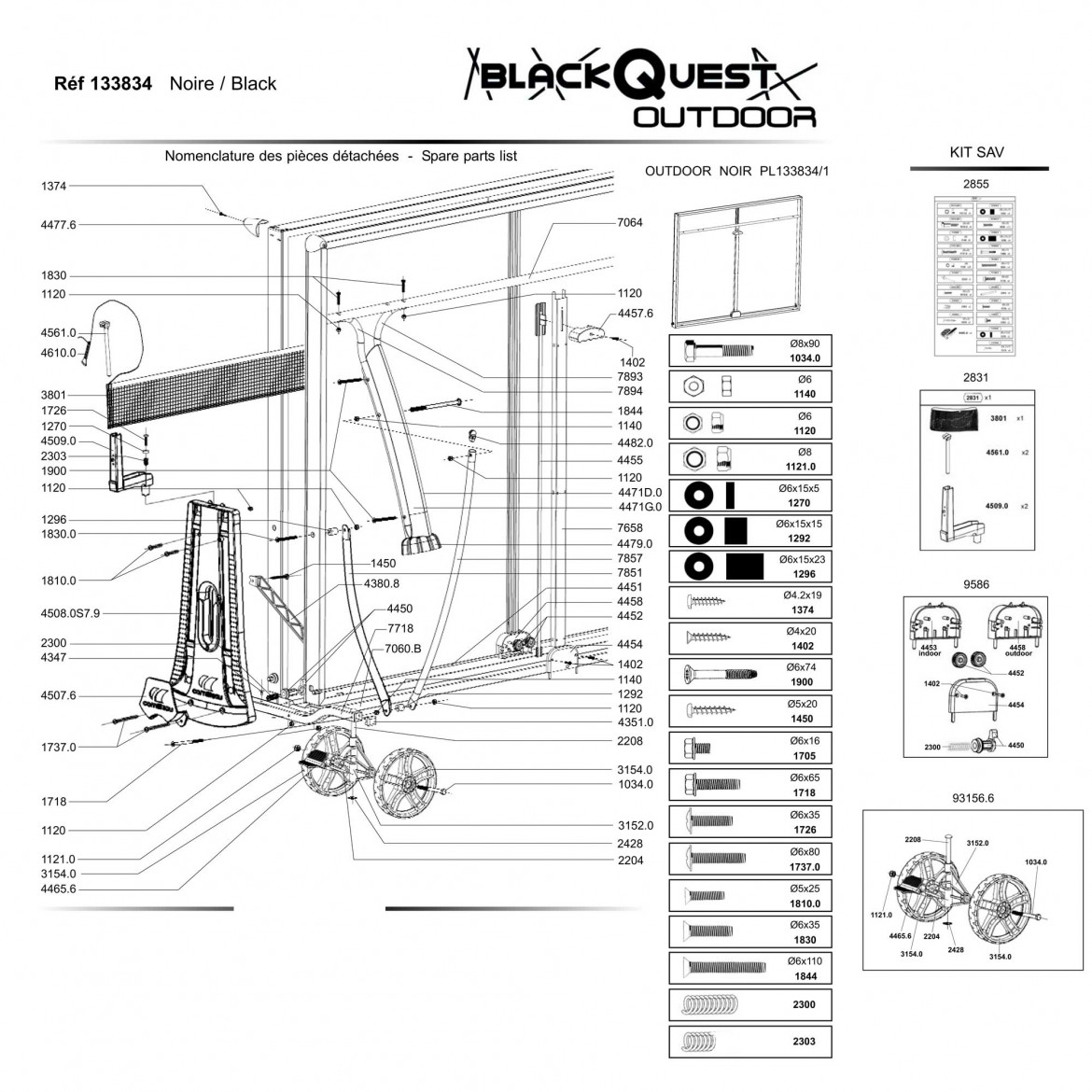 TABLE BLACK QUEST