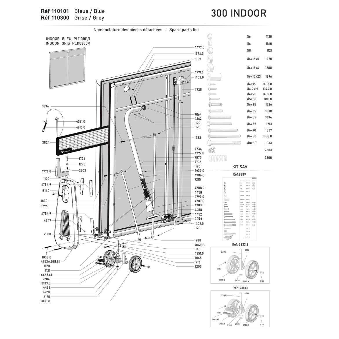 Table 300 INDOOR grise
