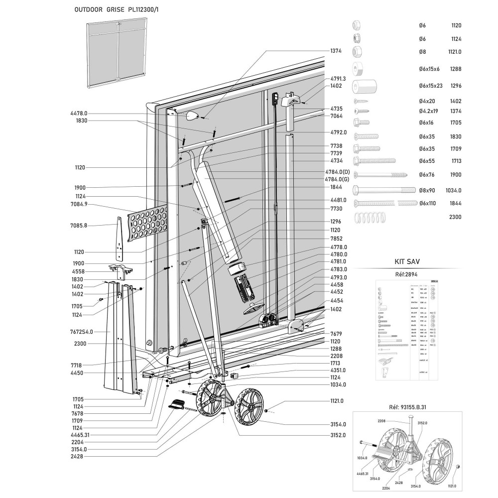 copy of TABLE 540 M CROSSOVER OUTDOOR Grey