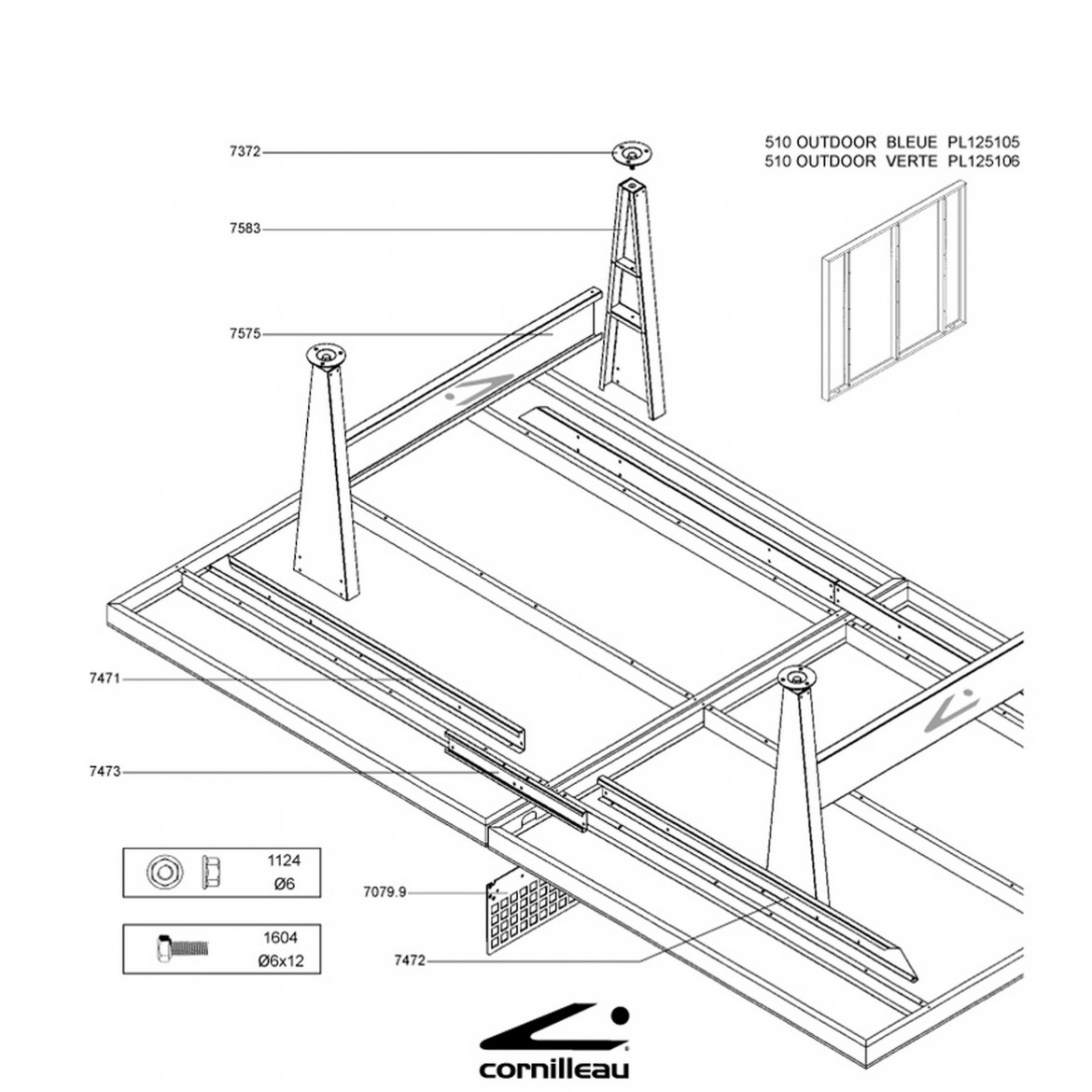 Table PRO 510 OUTDOOR VERTE