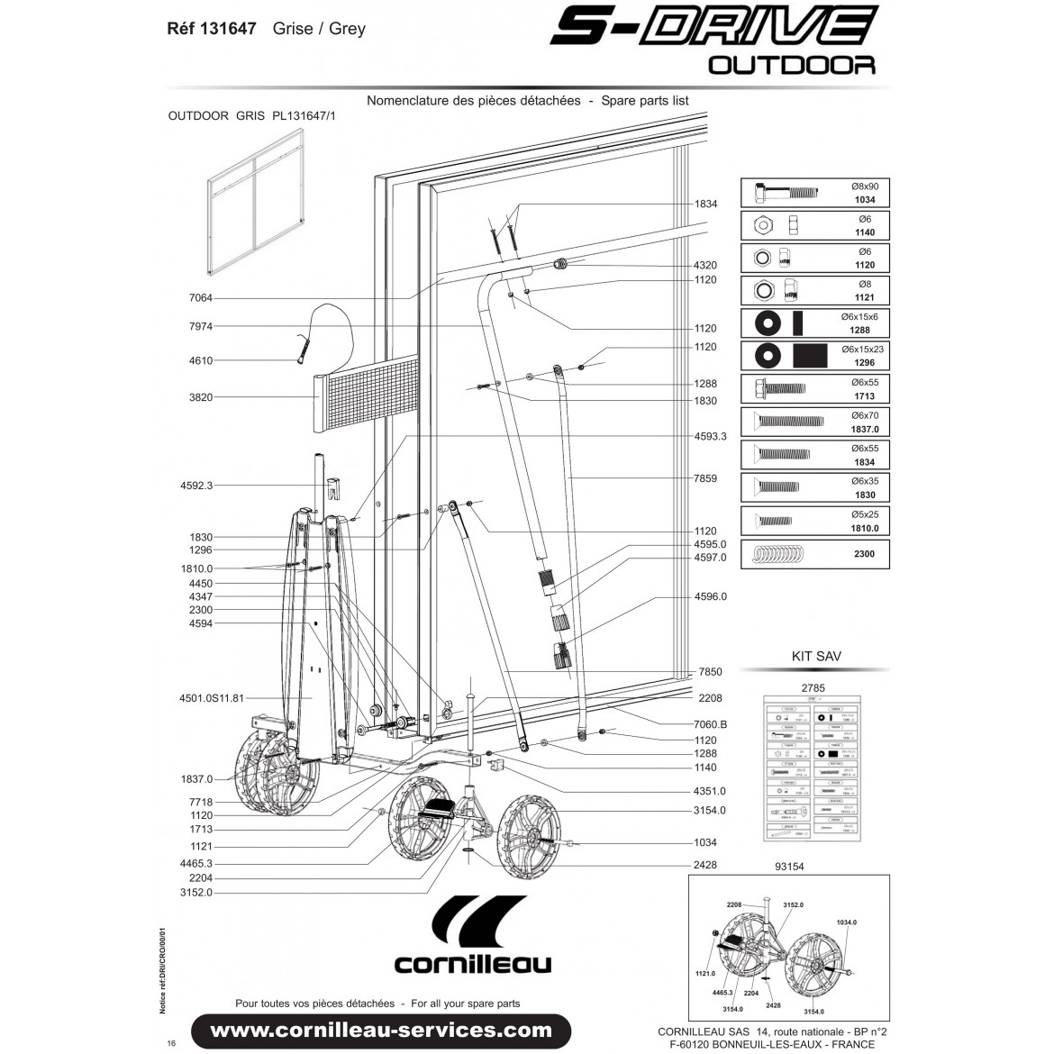 Tische S-DRIVE CROSSOVER grau