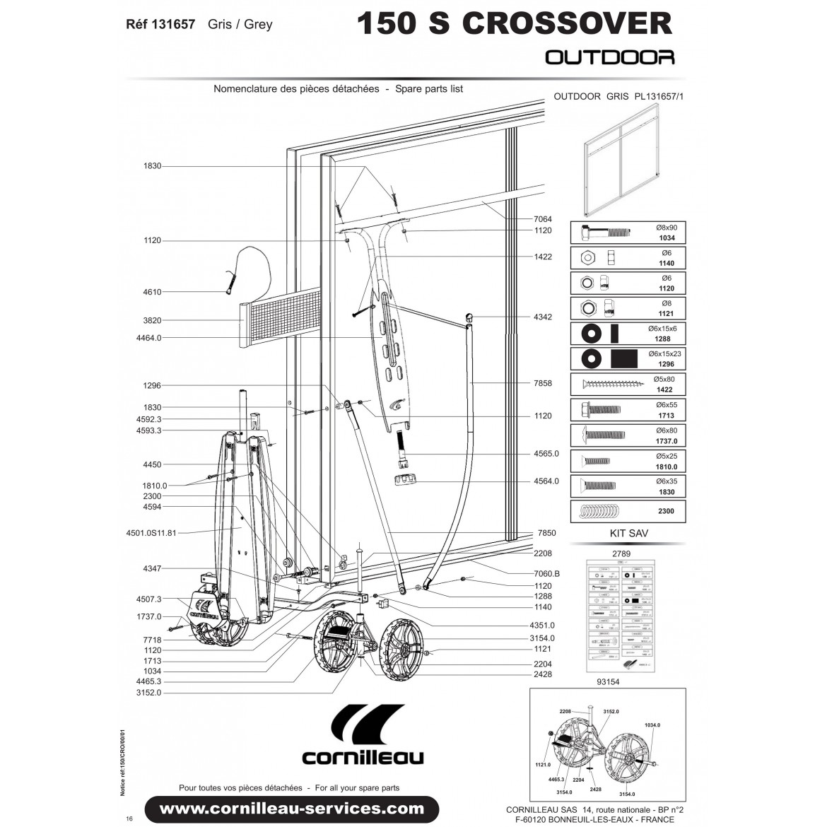 TABLE 150 S CROSSOVER OUTDOOR GRISE