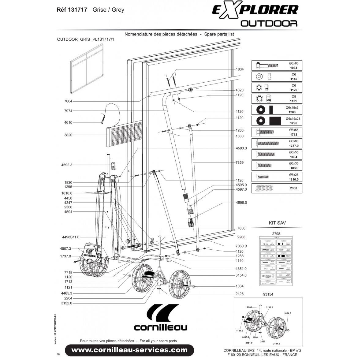 TABLE EXPLORER GRISE