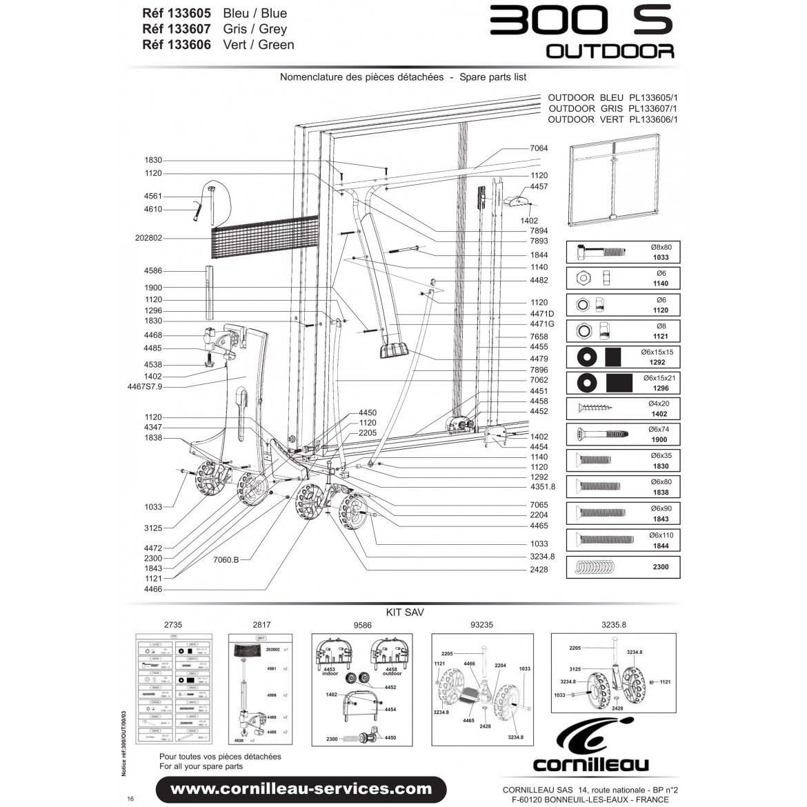 TABLE SPORT 300S OUTDOOR VERTE