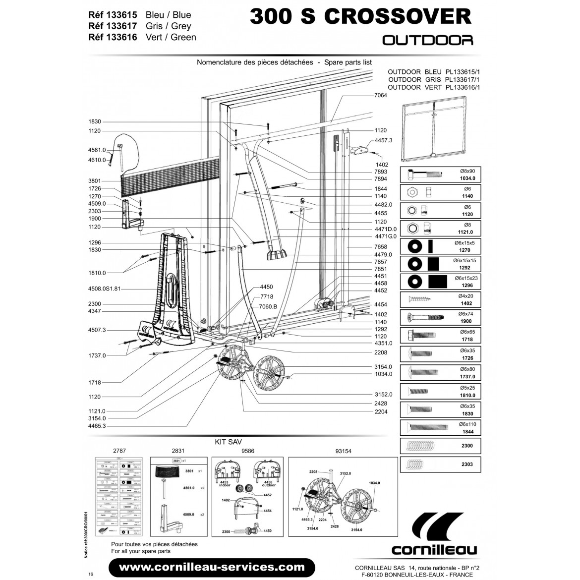 TABLE 300 S CROSSOVER OUTDOOR GRISE