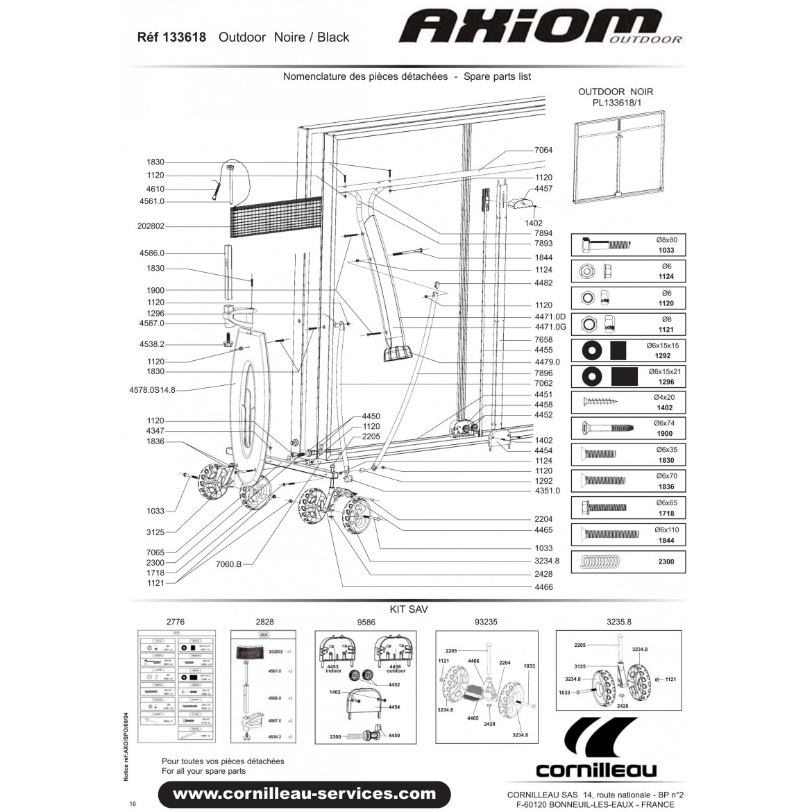 TABLE SPORT AXIOM OUTDOOR NOIRE