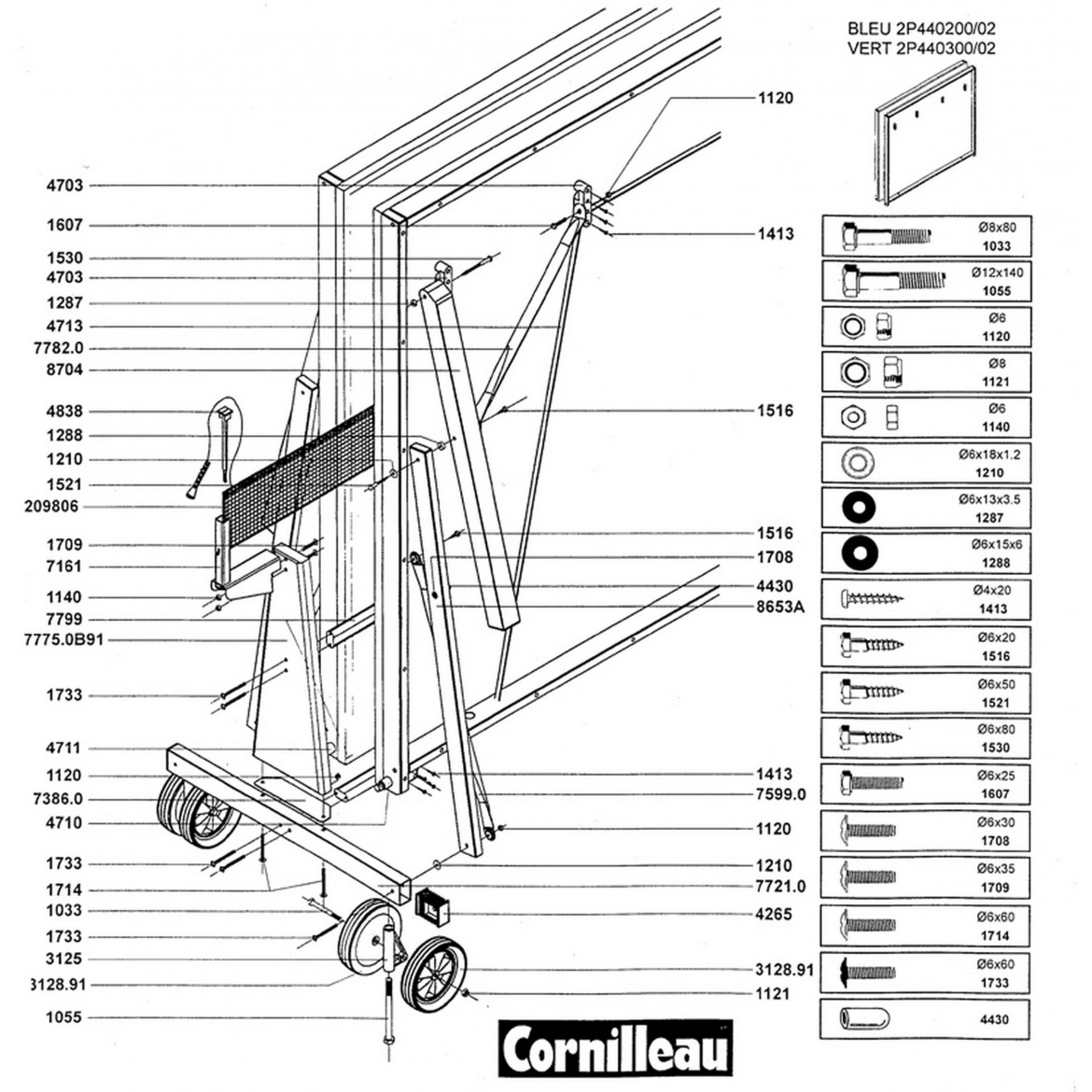Table PRO 440 VERTE