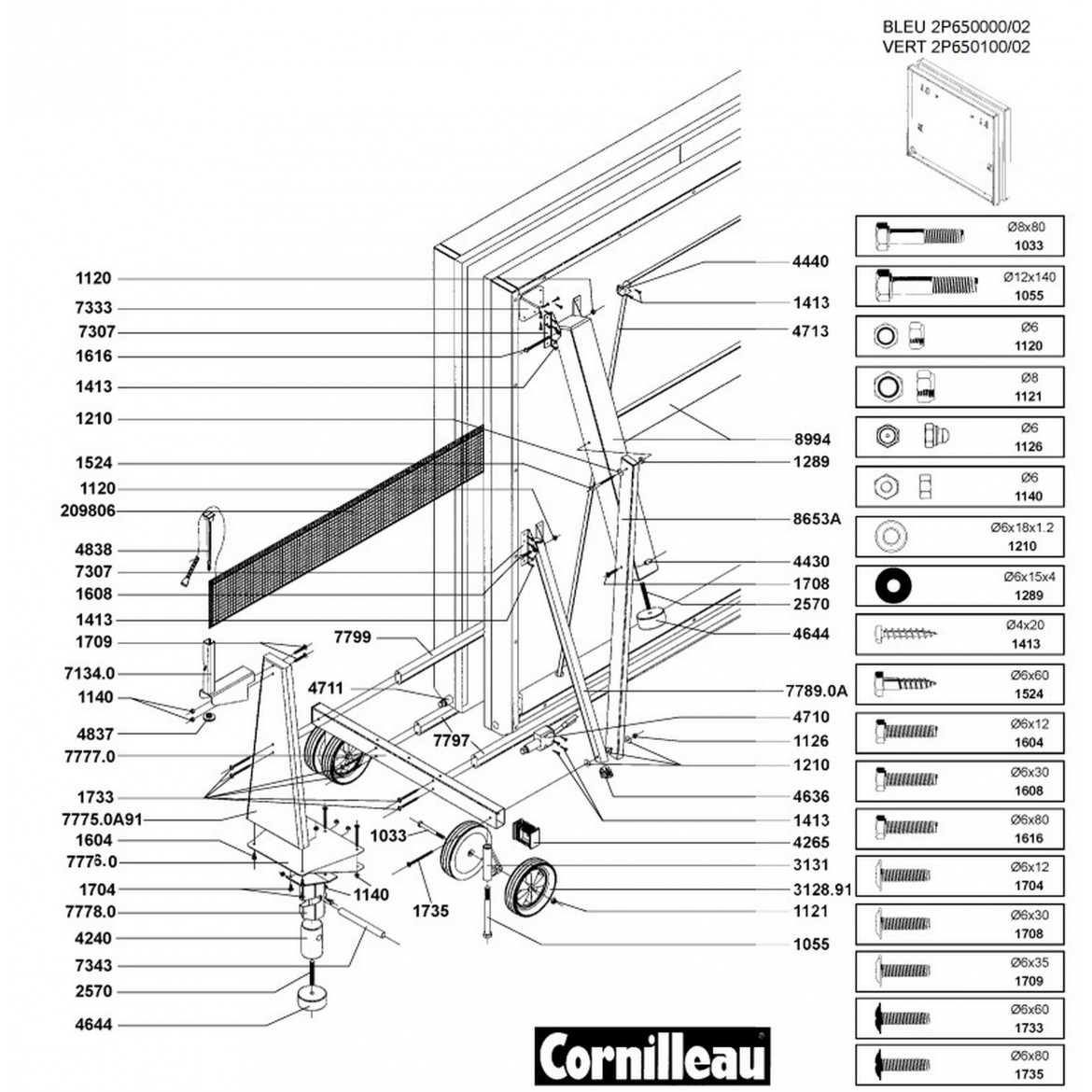 Table COMPETITION 650 green