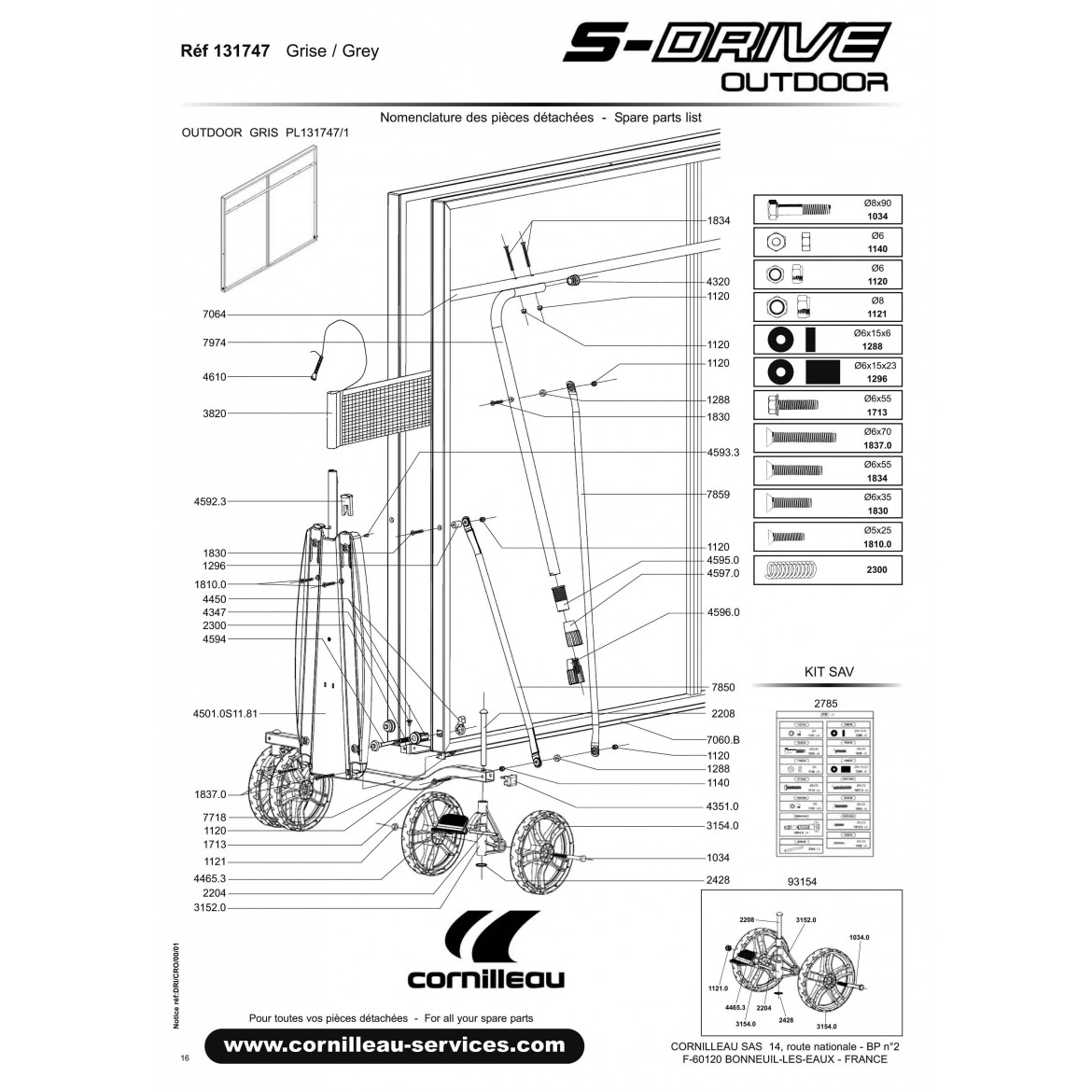 TABLE S-DRIVE CROSSOVER GRISE