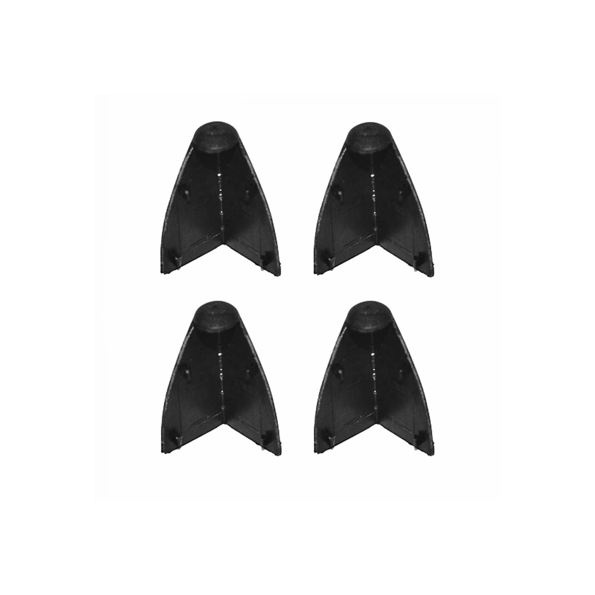 Coin bi-matière H60 NOIR X4